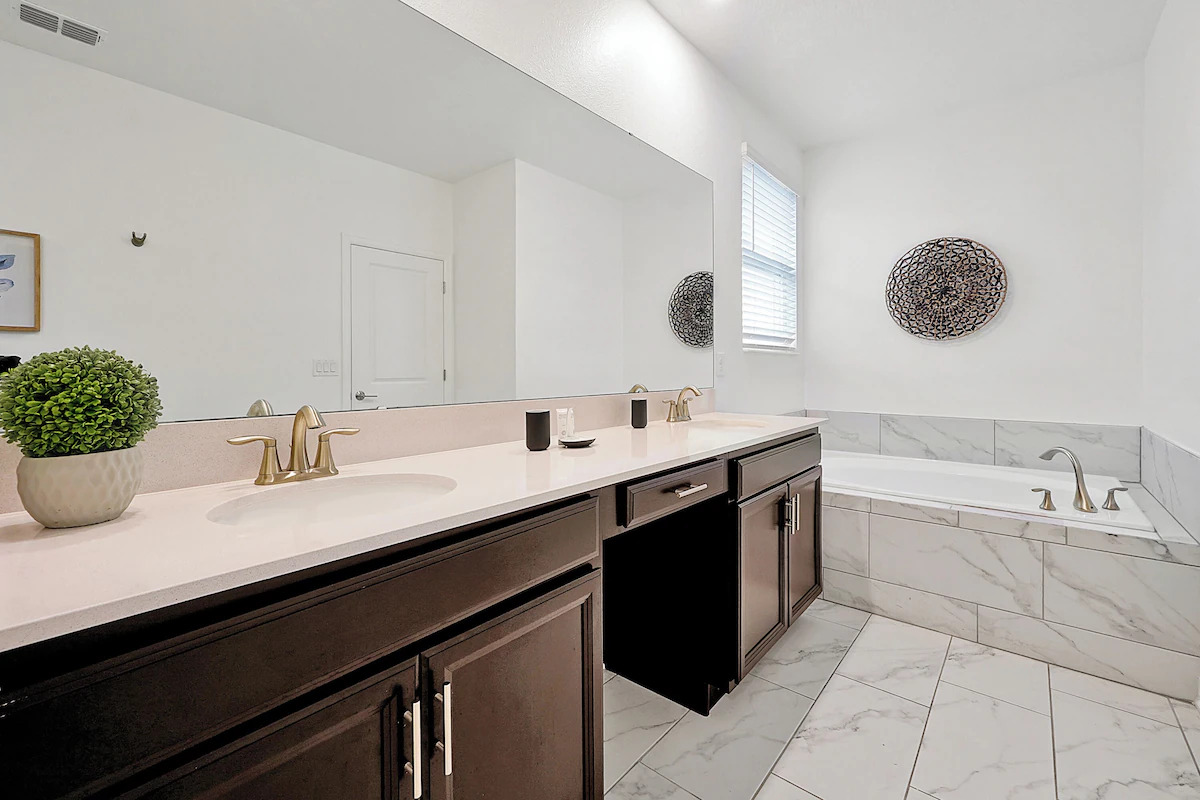 Master bathroom with soaking tub